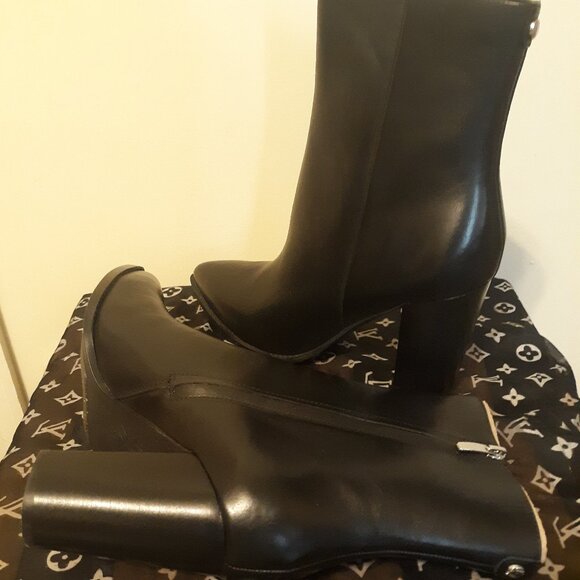 NIB Nine West Tryme Pointy Toe Ankle Boots - Leather Upper Size 12 - Picture 5 of 9
